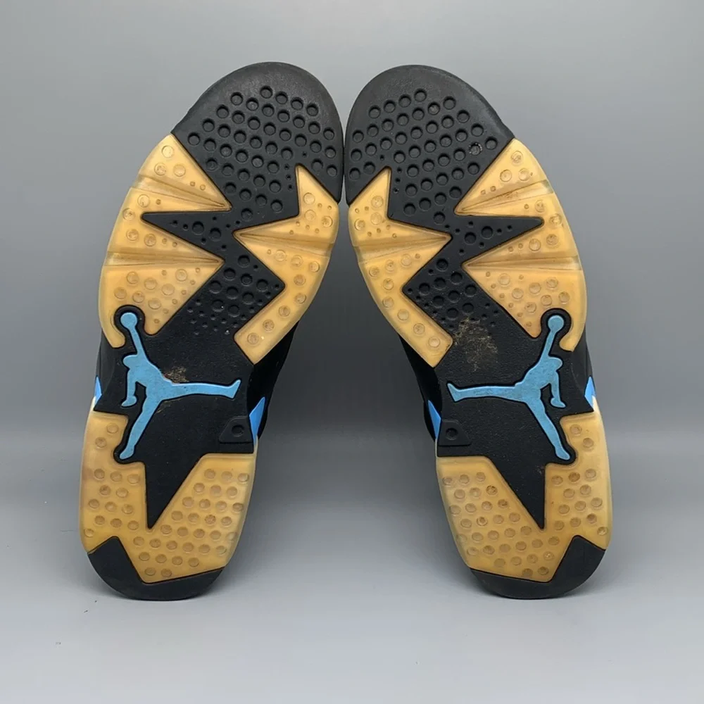 Jordan 6 Retro UNC Black Basketball Shoes‎ 384664-006 Men's Sz 10 EU 44